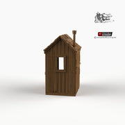 Cooking Shed - 15mm 28mm 32mm Time Warp Wargaming Terrain Scatter Western D&D DnD Shack Outhouse - Only-Games