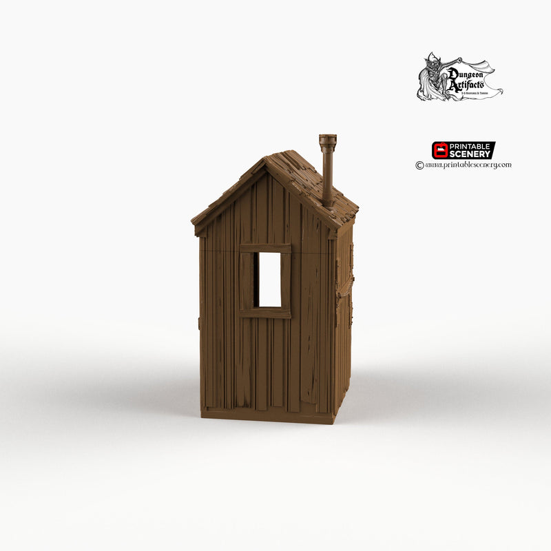 Cooking Shed - 15mm 28mm 32mm Time Warp Wargaming Terrain Scatter Western D&D DnD Shack Outhouse - Only-Games