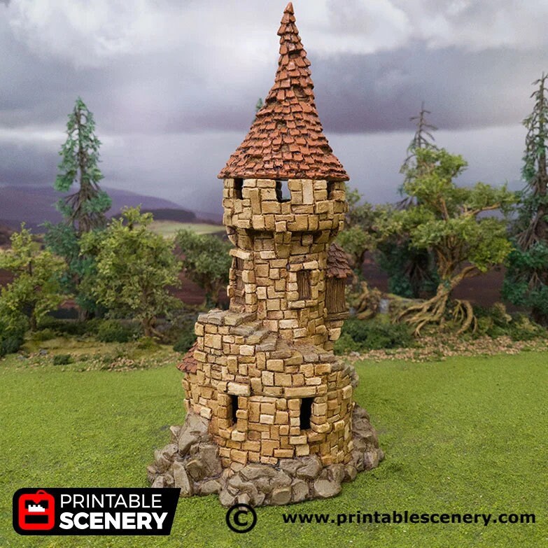 Hagglethorn Tower - Hagglethorn Hollow - Printable Scenery 15mm 20mm 28mm 32mm 40mm Wargaming Terrain D&D DnD - Only-Games