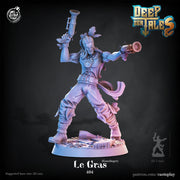 Gunslinger Fighter Pirate | 28mm, 32mm, 75mm Scale | Dungeons and Dragons 5e Miniatures | Pathfinder | Figurine | DnD Mini | Resin - Only-Games