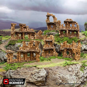 Hagglethorn Ancient Ruins - Hagglethorn Hollow - Printable Scenery 15mm 20mm 28mm 32mm Terrain D&D DnD - Only-Games
