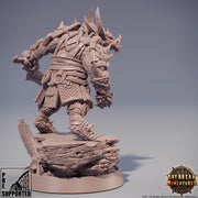 Dragonborn Fighter mini | 28mm, 32mm, 75mm Scale Resin Miniature | Dungeons and Dragons Miniatures | Pathfinder | - Only-Games