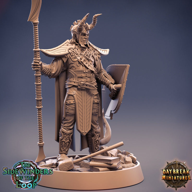 Tiefling Fighter Weapon Master Cambion | 28mm, 32mm, 75mm Scale Resin Miniature | Dungeons and Dragons | Pathfinder | - Only-Games