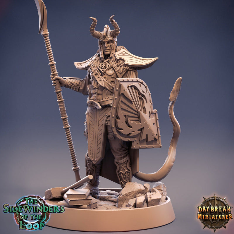 Tiefling Fighter Weapon Master Cambion | 28mm, 32mm, 75mm Scale Resin Miniature | Dungeons and Dragons | Pathfinder | - Only-Games