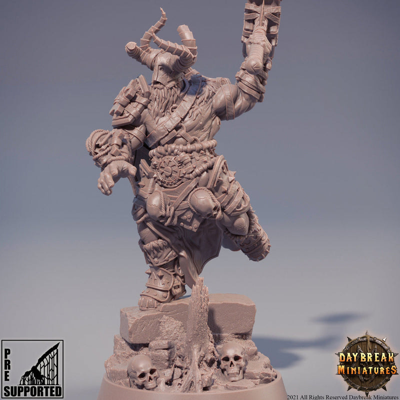 Oathbreaker Knight with  hammer | Blood Warriors | 28mm, 32mm, 75mm | Miniature | Dungeons and Dragons | Pathfinder | - Only-Games