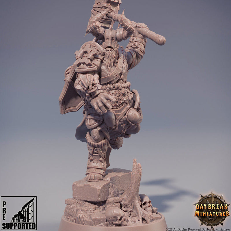 Oathbreaker Knight with  hammer | Blood Warriors | 28mm, 32mm, 75mm | Miniature | Dungeons and Dragons | Pathfinder | - Only-Games