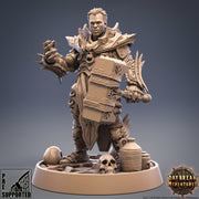 Vampire Knight Blood Oath w/ Great Hammer | 28mm, 32mm, 75mm Scale Resin Miniature | Dungeons and Dragons | Pathfinder | Strahd | - Only-Games