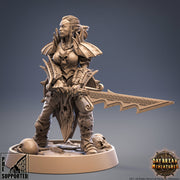 Female Vampire Duchess Warrior | 28mm, 32mm, 75mm Scale | Dungeons and Dragons | Pathfinder | Strahd | - Only-Games