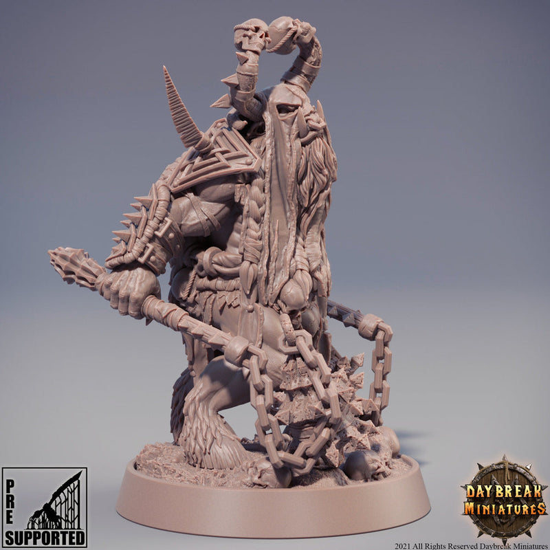 Beastman - Minotaur -Yakfolk  | 28mm, 32mm, 75mm Scale Resin Miniature | Dungeons and Dragons Miniatures | Pathfinder | - Only-Games