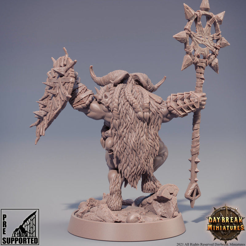 Beastman - Minotaur -Yakfolk  | 28mm, 32mm, 75mm Scale Resin Miniature | Dungeons and Dragons Miniatures | Pathfinder | - Only-Games