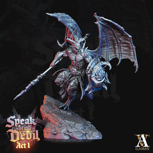 Greater Devil - Horned Devil 90mm tall | 50mm Base| 3d printed | Out of the Abyss | Demon | Dungeons and Dragons | - Only-Games