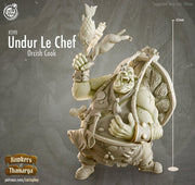 Undur's Dire Pig Grill w/ NPC Orc Chef mini  | 28mm, 32mm, 75mm Scale | Dungeons and Dragons 5e Miniatures | Pathfinder | Figurine | DnD | - Only-Games