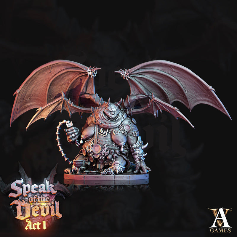 Paeliryon Corruption Devil  | 75mm tall | 28mm, 32mm scale | Beast of Nurgle Daemon Miniature Proxy | Dungeons and Dragons | - Only-Games