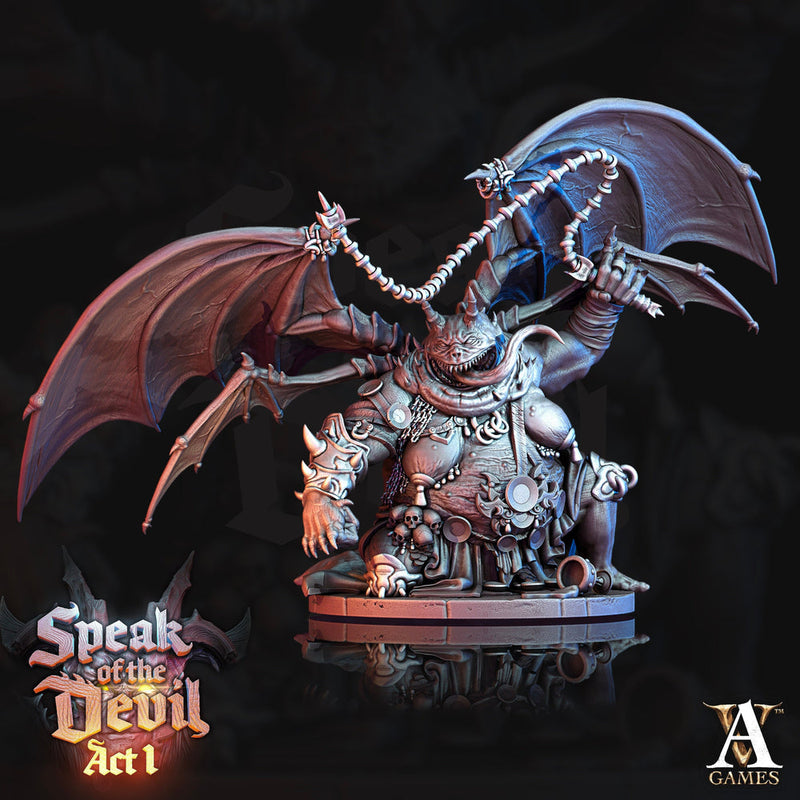 Paeliryon Corruption Devil  | 75mm tall | 28mm, 32mm scale | Beast of Nurgle Daemon Miniature Proxy | Dungeons and Dragons | - Only-Games