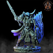 Oathbreaker Paladin Chaos Knight Unpainted Miniature | 28mm, 32mm Scales | Dungeons and Dragons | Pathfinder | - Only-Games