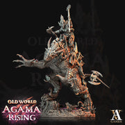 Lizardman - Lizard folk on T-Rex 175mm Tall | 75mm Intricate decorative Base | Resin 3d printed | Dungeons and Dragons | - Only-Games