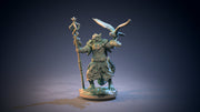 Dragonborn Druid, Wizard | 28mm, 32mm, 54mm,75mm, 100mm Scale Resin Miniature | Dungeons and Dragons | Pathfinder | - Only-Games