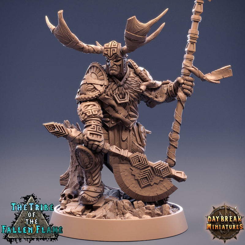 Druid Cleric Player Character | Hobgoblin Shaman | 28mm, 32mm, 75mm Scale Resin Miniature | Dungeons and Dragons | Daybreak  Miniatures - Only-Games