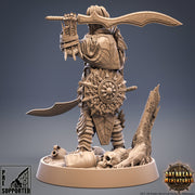 Female Vampire Warrior 2 weapon style | 28mm, 32mm, 75mm Scale | Dungeons and Dragons | Pathfinder | Strahd | - Only-Games