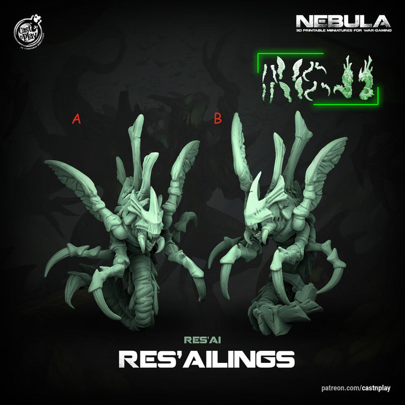 Insectoid Alien Monstrosity | 2 models, 3 sizes | Resin Miniature | Dungeons and Dragons | Pathfinder Miniatures | Tabletop Wargame - Only-Games
