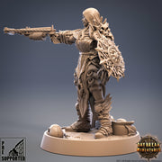 Female Vampire Warrior crossbow and shield | 28mm, 32mm, 75mm Scale | Dungeons and Dragons | Pathfinder |  Strahd | - Only-Games