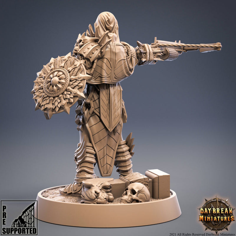 Female Vampire Warrior crossbow and shield | 28mm, 32mm, 75mm Scale | Dungeons and Dragons | Pathfinder |  Strahd | - Only-Games