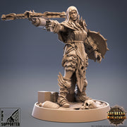Female Vampire Warrior crossbow and shield | 28mm, 32mm, 75mm Scale | Dungeons and Dragons | Pathfinder |  Strahd | - Only-Games