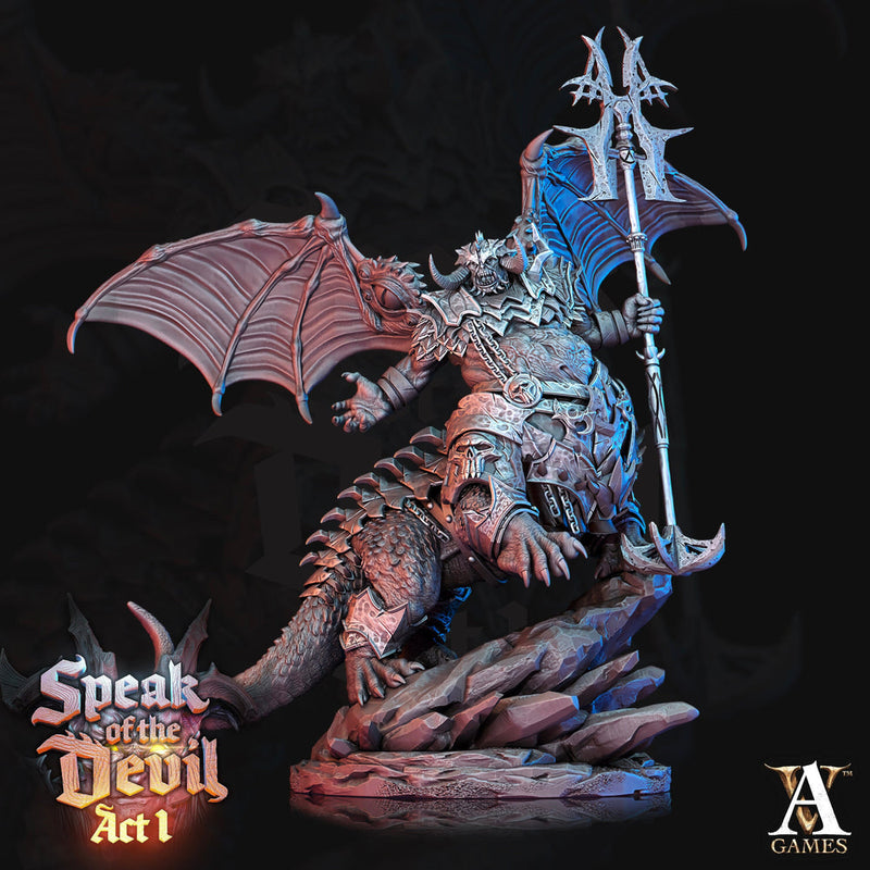 Demon Ogre Daemon Devil | 105mm tall | 28mm/ 32mm scale (Large and Huge ) | Dungeons and Dragons - Only-Games