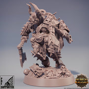 Beastman - Minotaur -Yakfolk  | 28mm, 32mm,54mm, 75mm, 100mm Scale Resin Miniature | Dungeons and Dragons Miniatures | Pathfinder | - Only-Games