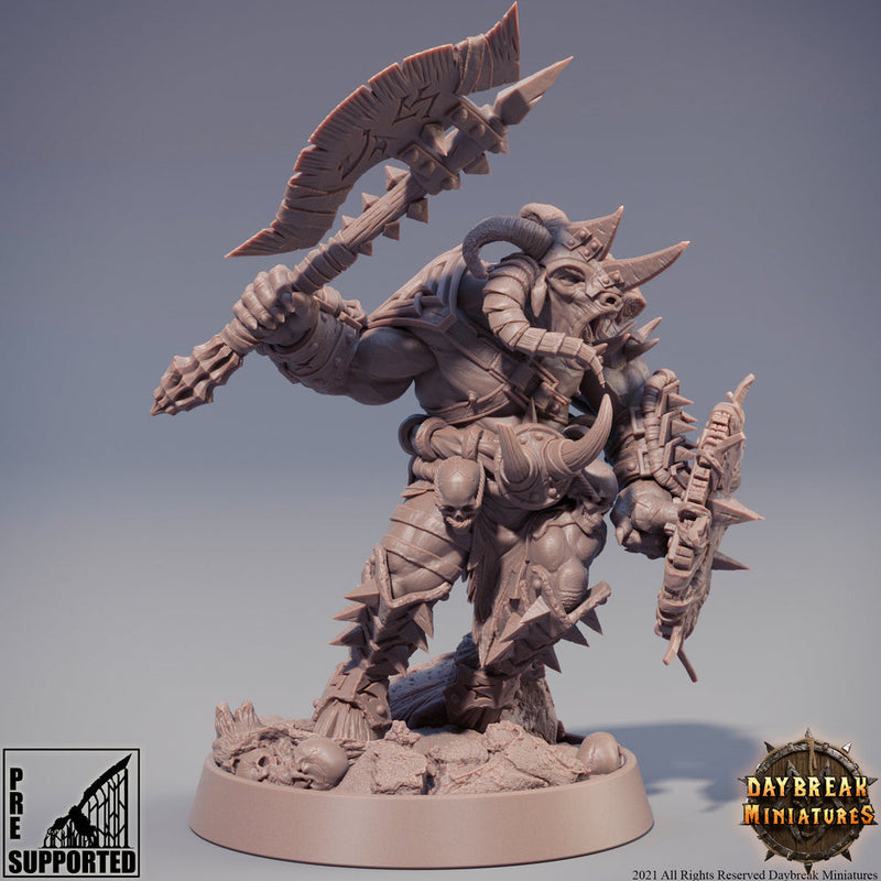 Beastman - Minotaur -Yakfolk  | 28mm, 32mm,54mm,75mm, 100mm Scale Resin Miniature | Dungeons and Dragons Miniatures | Pathfinder | - Only-Games