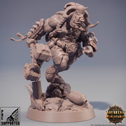 Beastman - Minotaur -Yakfolk  | 28mm, 32mm,54mm, 75mm, 100mm Scale Resin Miniature | Dungeons and Dragons Miniatures | Pathfinder | - Only-Games