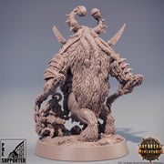 Beastman - Minotaur -Yakfolk  | 28mm, 32mm, 75mm Scale Resin Miniature | Dungeons and Dragons Miniatures | Pathfinder | - Only-Games