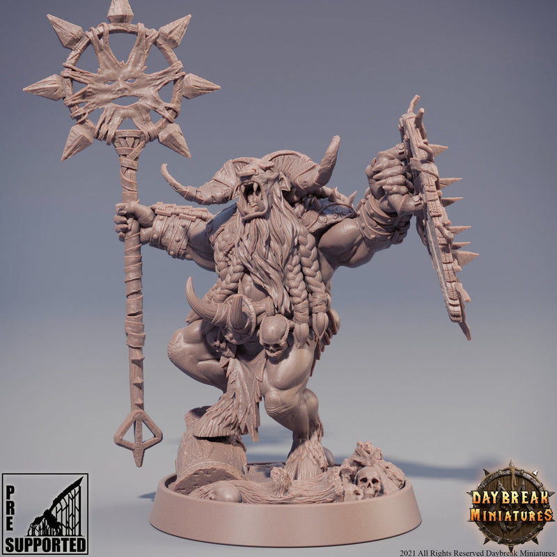 Beastman - Minotaur -Yakfolk  | 28mm, 32mm, 75mm Scale Resin Miniature | Dungeons and Dragons Miniatures | Pathfinder | - Only-Games