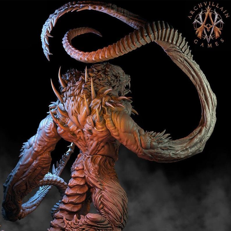 Demogorgon 138mm | Demon Lord | 3d printed model figure | Out of the Abyss | Demon Prince | Dungeons and Dragons | Pathfinder | DnD 5e | - Only-Games