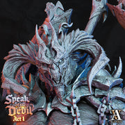 Greater Devil Azazel Pit Fiend 150mm Tall | 60mm Base | 3d printed | Nine Hells| Dungeons and Dragons | Archvillain Games | Demon Statue - Only-Games