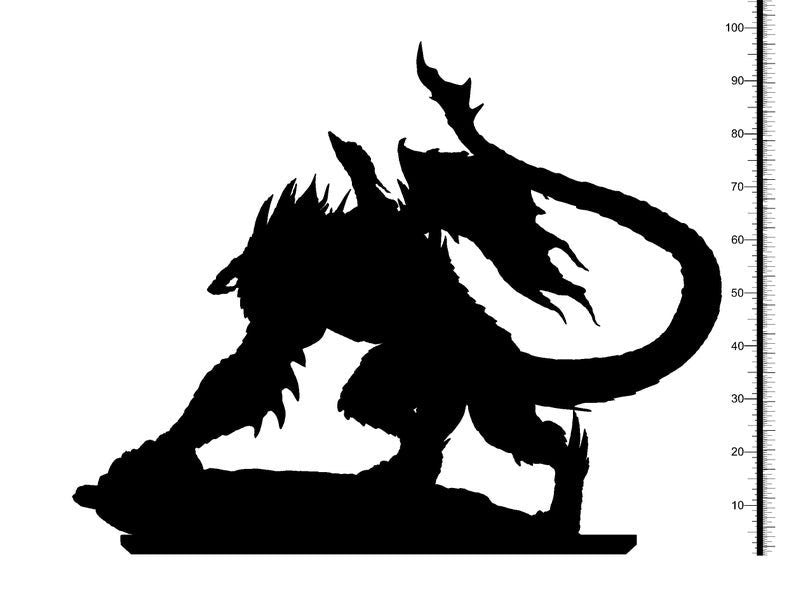 Behemoth Demonic Dragon Miniature | 100mm tall | 28mm/32mm scale |  | Dungeons and Dragons | Clay Cyanide | - Only-Games