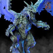 Ancient Gargantuan Dragon with Armor Rider Option | 90mm base. 150mm tall, Wingspan 260mm | Dragon Queen | Dungeons and Dragons | - Only-Games