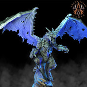 Ancient Gargantuan Dragon with Armor Rider Option | 90mm base. 150mm tall, Wingspan 260mm | Dragon Queen | Dungeons and Dragons | - Only-Games