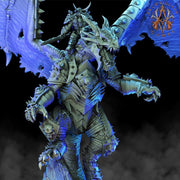 Ancient Gargantuan Dragon with Armor Rider Option | 90mm base. 150mm tall, Wingspan 260mm | Dragon Queen | Dungeons and Dragons | - Only-Games