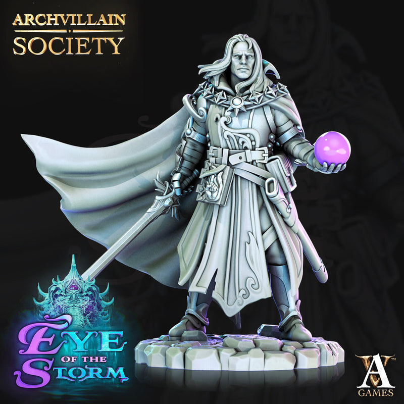 Human Male Eldritch Knight Fighter | 28mm, 32mm,54mm, 75mm, 100mm Scales | Dungeons and Dragons | Pathfinder | - Only-Games
