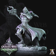 Dark Elf Drow Wizard  | 28mm, 32mm, 75mm | DnD 5e Miniature | Dark Elf Male Magic User, Drow mage | Dungeons and Dragons | - Only-Games