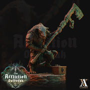 Wererat in Heavy Armor | Resin Miniature | Dungeons and Dragons | 28mm,32mm,54mm, 75mm, 100mm Pathfinder ratfolk | D&D 5e | - Only-Games