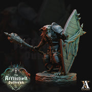 Wererat in Heavy Armor  Mace and Shield | Resin Miniature | D and D | 28mm /32mm/54mm/75mm/100mm Scales | Pathfinder ratfolk | D&D 5e | - Only-Games