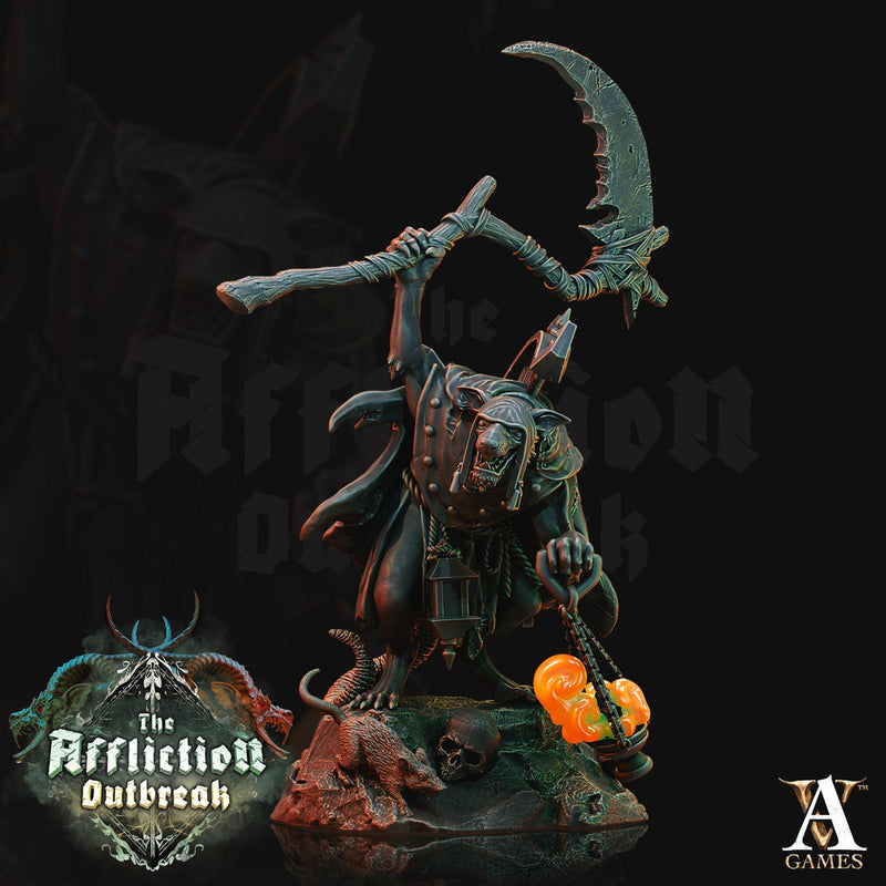 Wererat plague Bearer Priest | Resin Miniature | Dungeons and Dragons | 28mm,32mm,75mm Scales | Pathfinder ratfolk | D&D 5e | - Only-Games