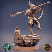 Tiefling Fighter Pole Arm Master | 28mm, 32mm, 75mm Scale Resin Miniature | Dungeons and Dragons | Pathfinder | - Only-Games