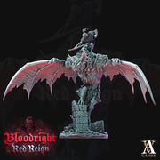Dire Bat Vampire monstrosity with Rider | 28mm and 32mm Scale (105mm/120mm high) | Undead Dungeons and Dragons 5e Miniatures | Pathfinder | - Only-Games