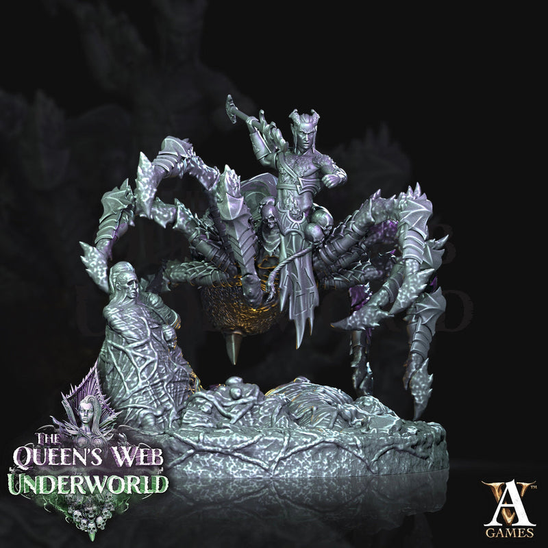 Male Drider Dark Elf Lolth Monstrosity| 28mm and 32mm scale. 65mm tall | DnD Miniature | Drow Rider | Miniature for Dungeons and Dragons| - Only-Games