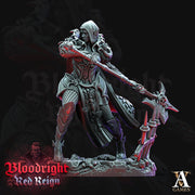 Female Vampire polearm Fighter | 28mm, 32mm, 75mm | DnD 5e Miniature | Dungeons and Dragons | Strahd Revenloft | Daughters Of Lilith | - Only-Games