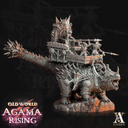 Titanoceratus Lizardmen Lizard Folk Warband 175mm Tall | 75mm Intricate decorative Base | Resin 3d printed | Dungeons and Dragons | - Only-Games
