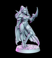 Pinup Sexy Female Fighter Forearm Blades  | 28mm Scale | 32mm Scale | 75mm Scale Miniature - Minis - D&D 5e - RN Estudio - Only-Games